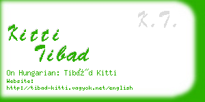 kitti tibad business card